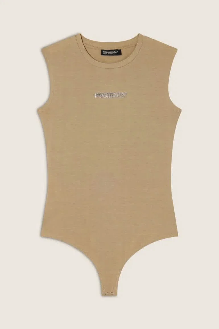FREDDY Tank Bodysuit - Sand - Image 5