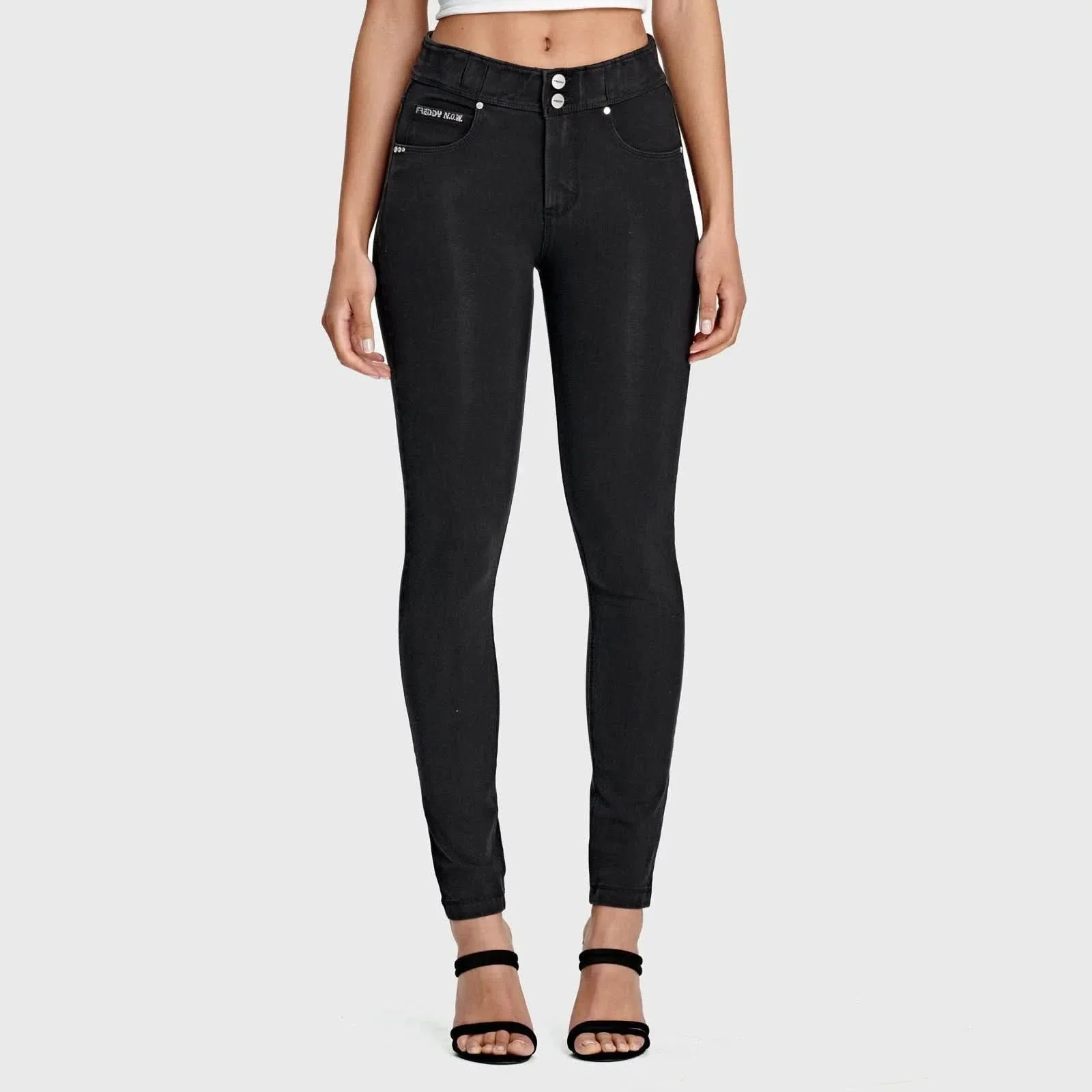 N.O.W® Denim - High Waisted - Full Length - Black + Black Stitching - Image 5