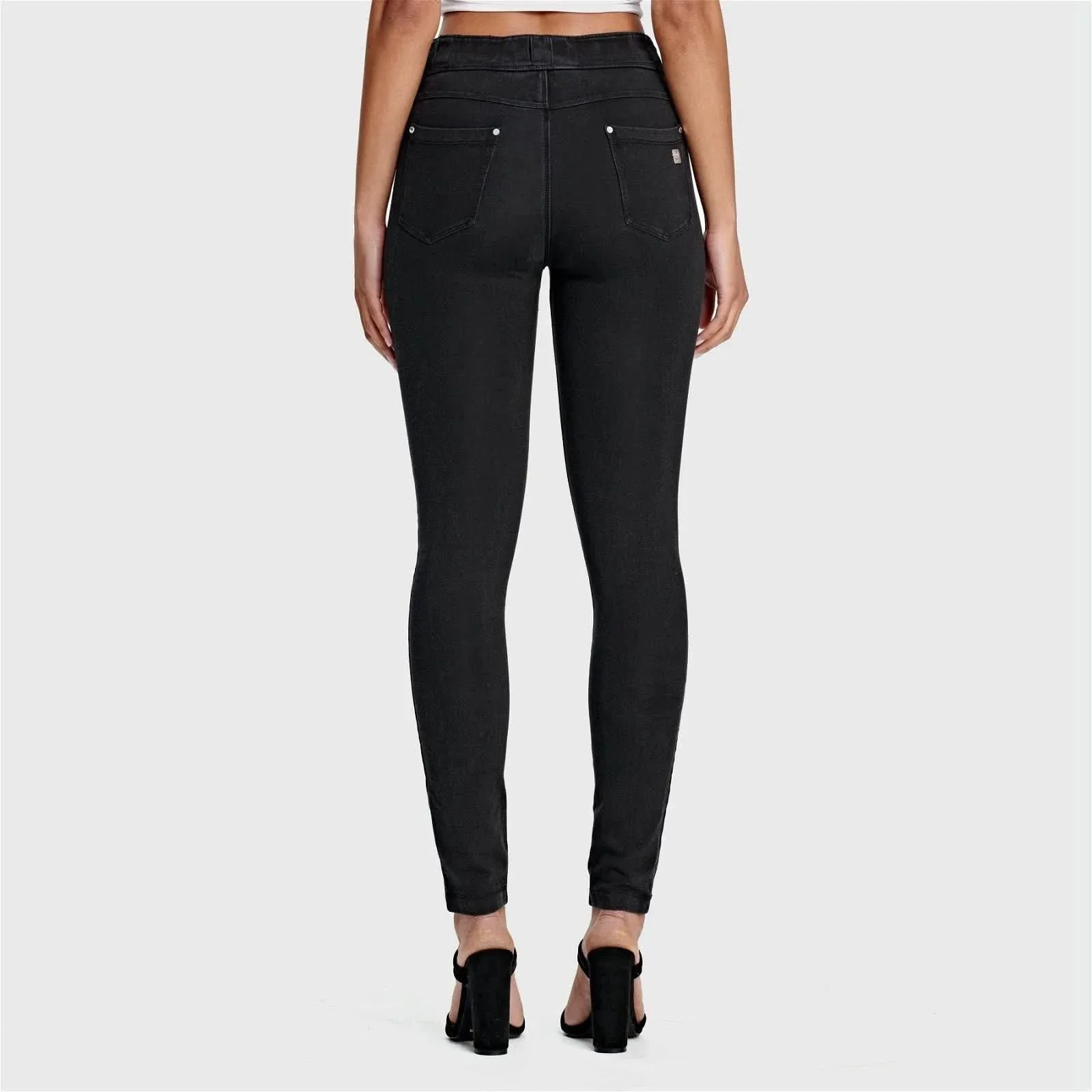N.O.W® Denim - High Waisted - Full Length - Black + Black Stitching - Image 7