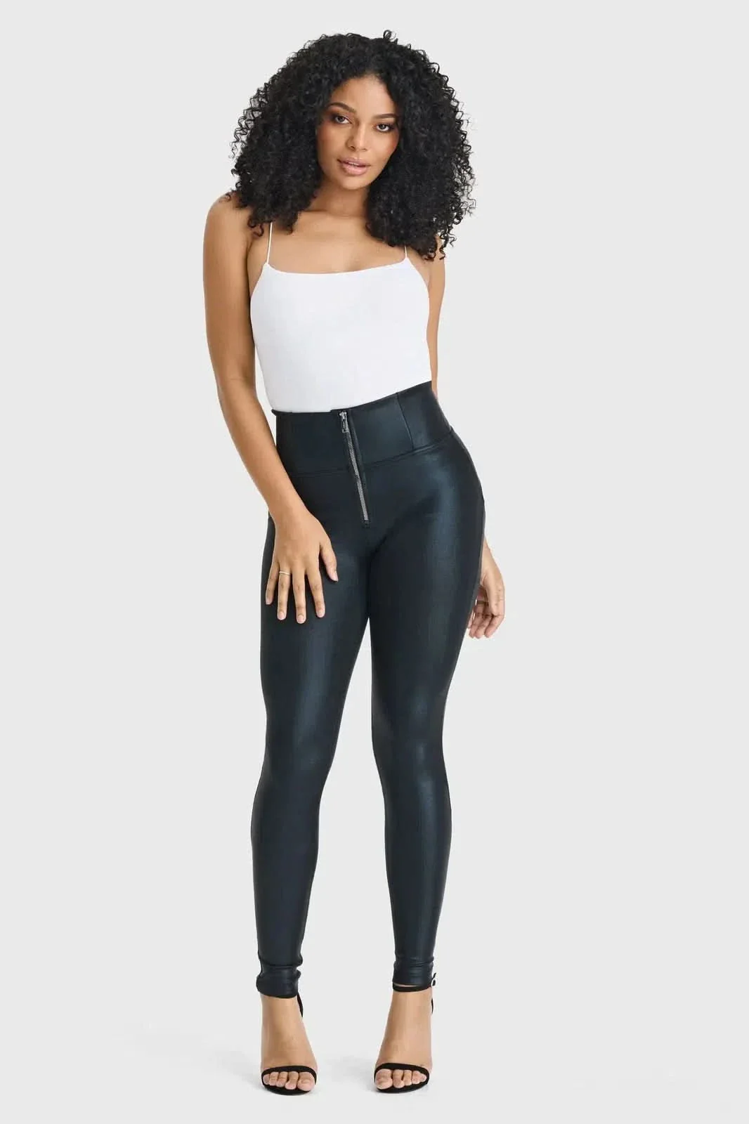WRUP Luxe Shimmer Pants - Super High Waisted - Full Length - Black - Image 8