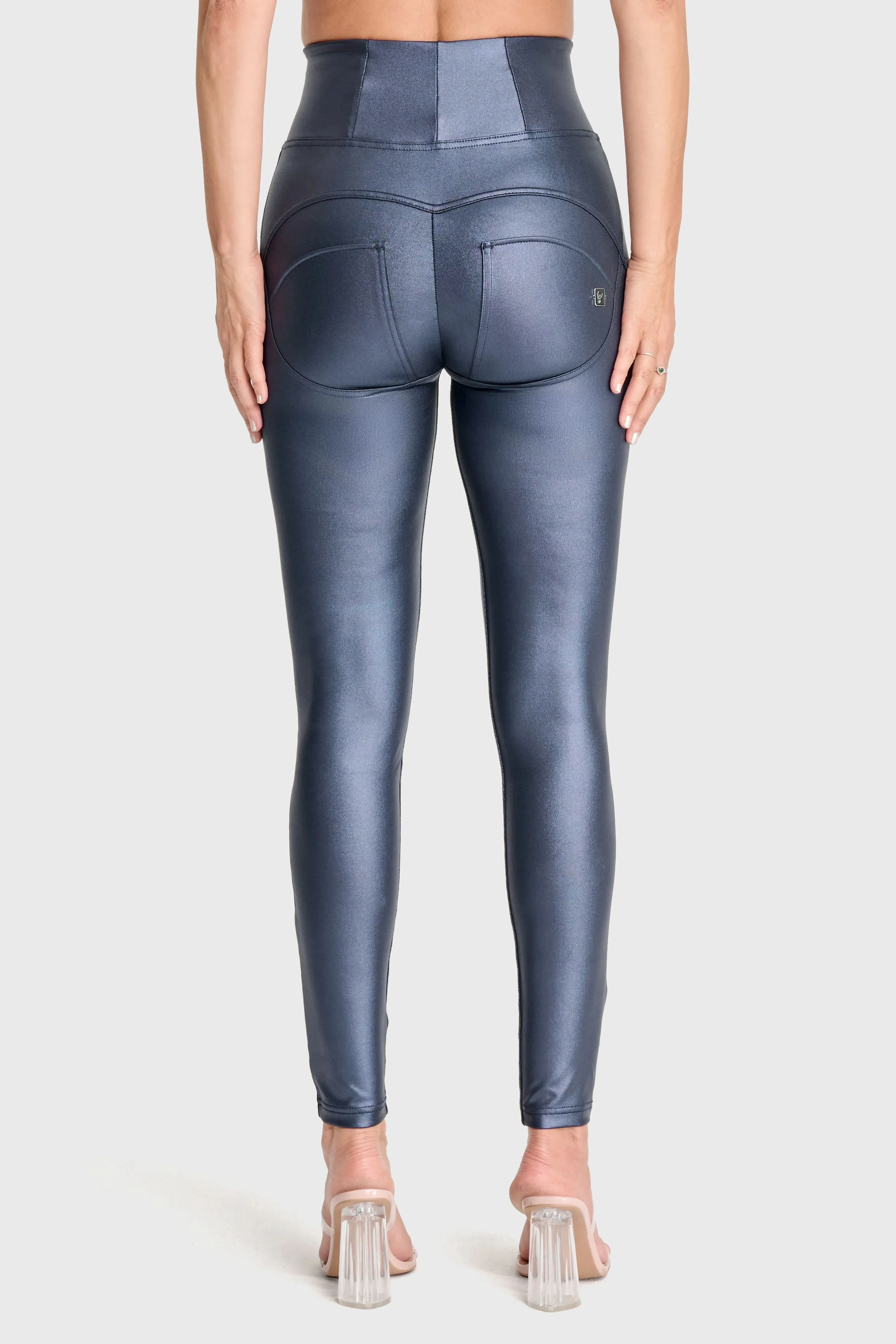 WRUP Luxe Shimmer Pants - Super High Waisted - Full Length - Deep Blue - Image 6