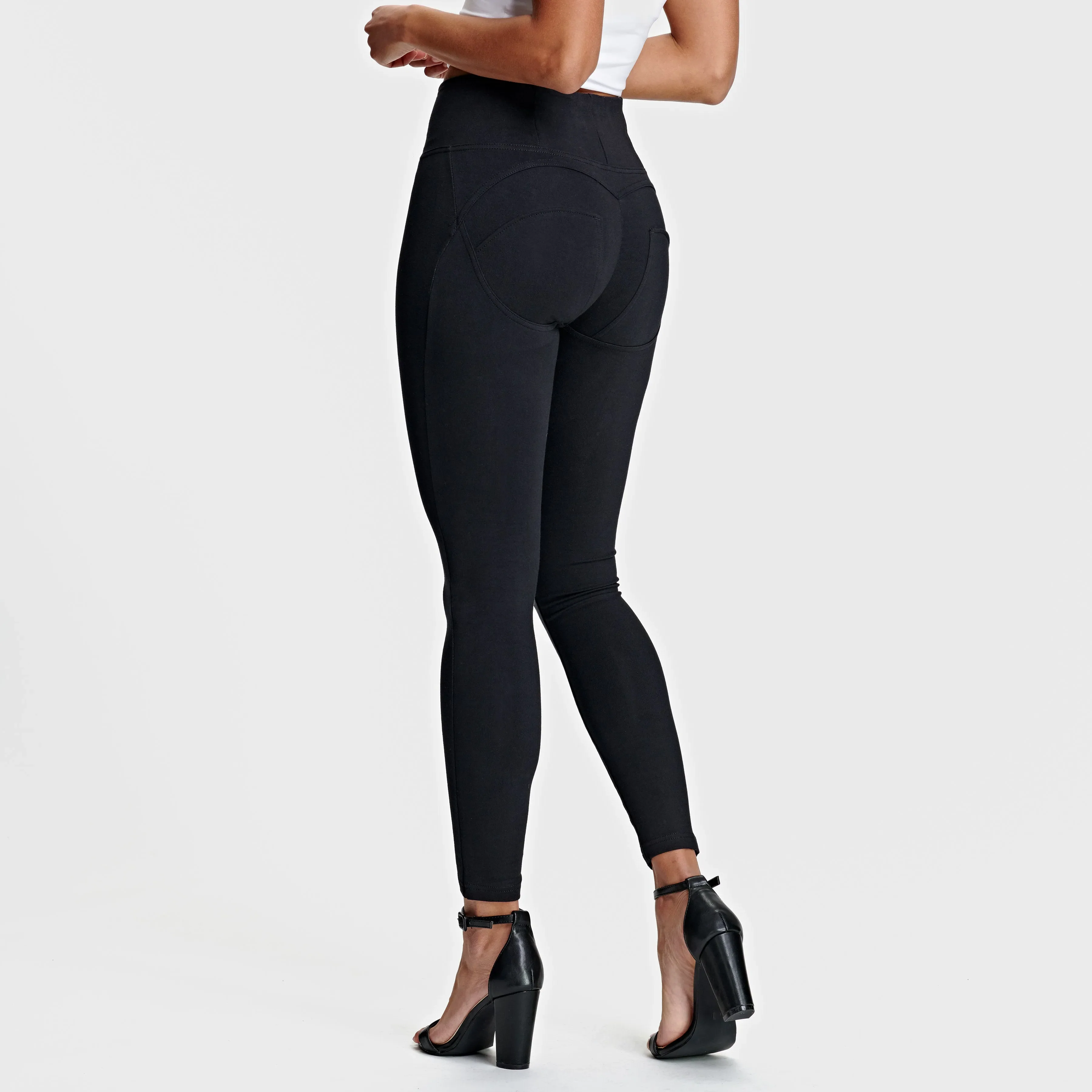 WRUP Fashion - High Waisted - 7/8 Length - Black - Image 7