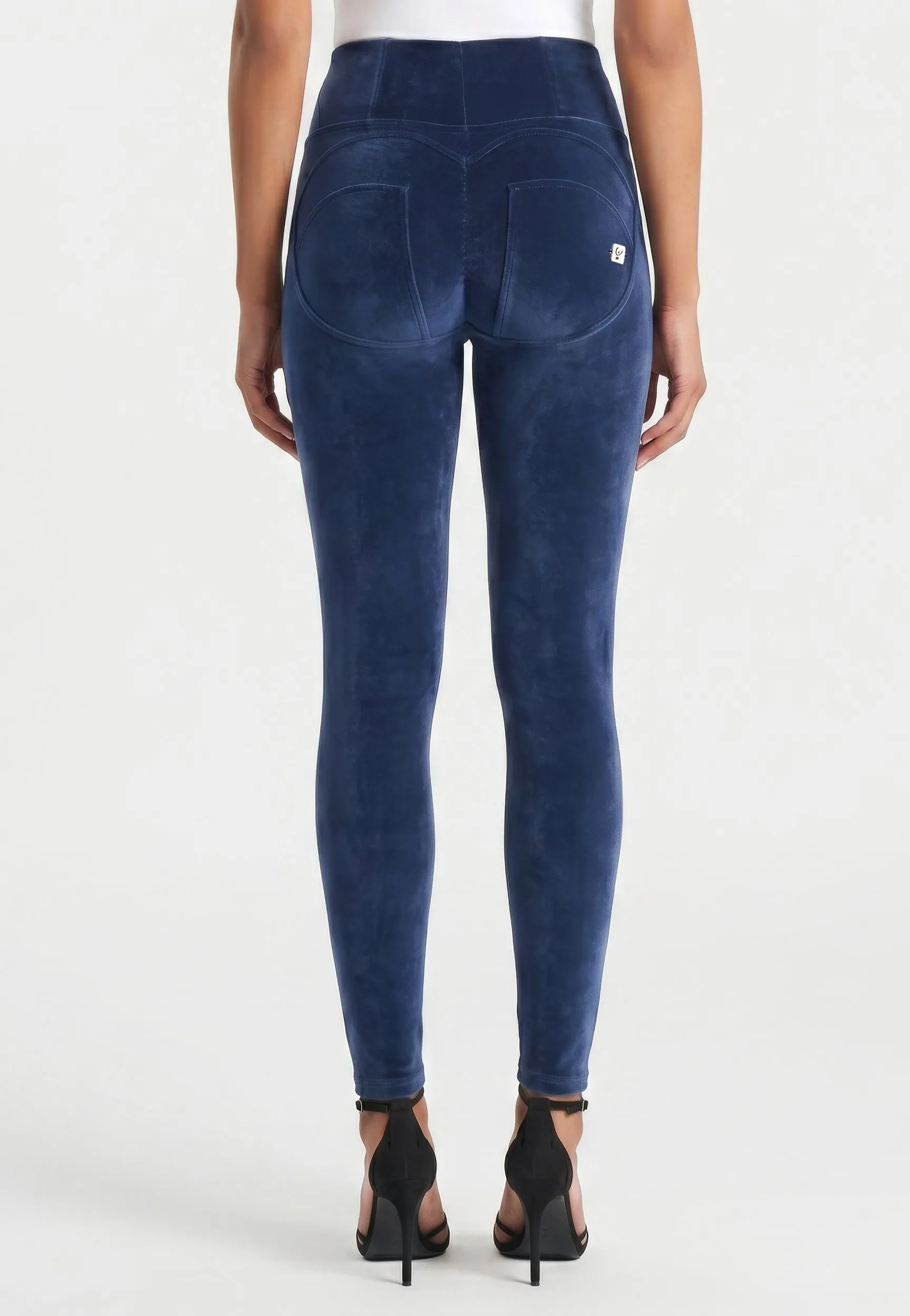 WRUP Velvet - High Waisted - Full Length - Deep Blue - Image 6