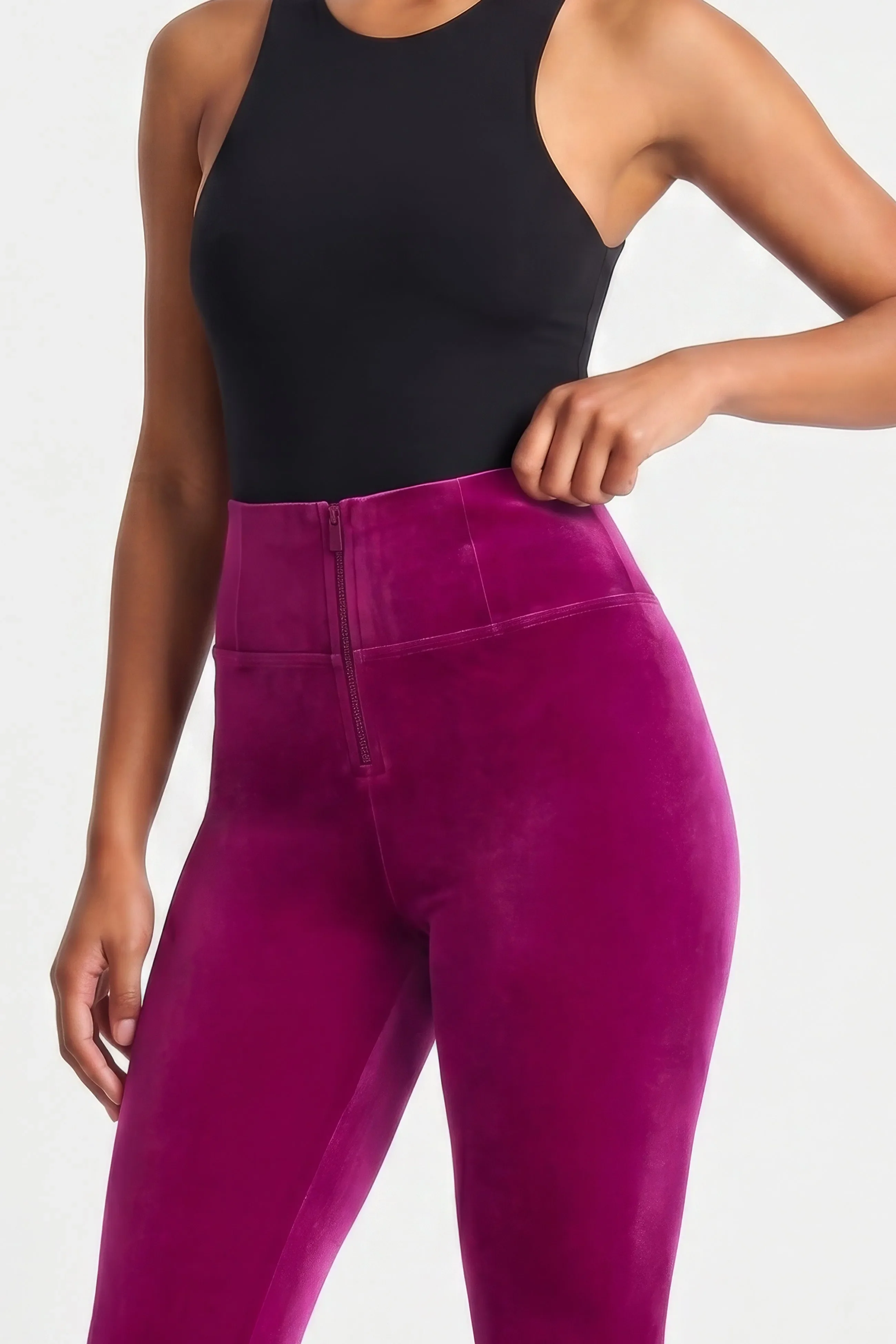 WRUP Velvet - High Waisted - Full Length - Magenta - Image 6